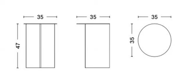 HAY - SLIT ROUND 35 WHITE - Round steel side table by In Stock - view 3